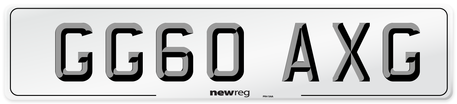 GG60 AXG Number Plate from New Reg